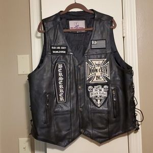 Motorcycle Leather Vest